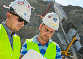 Arbeiter auf der Baustelle. (Foto: Eduard Pagria)