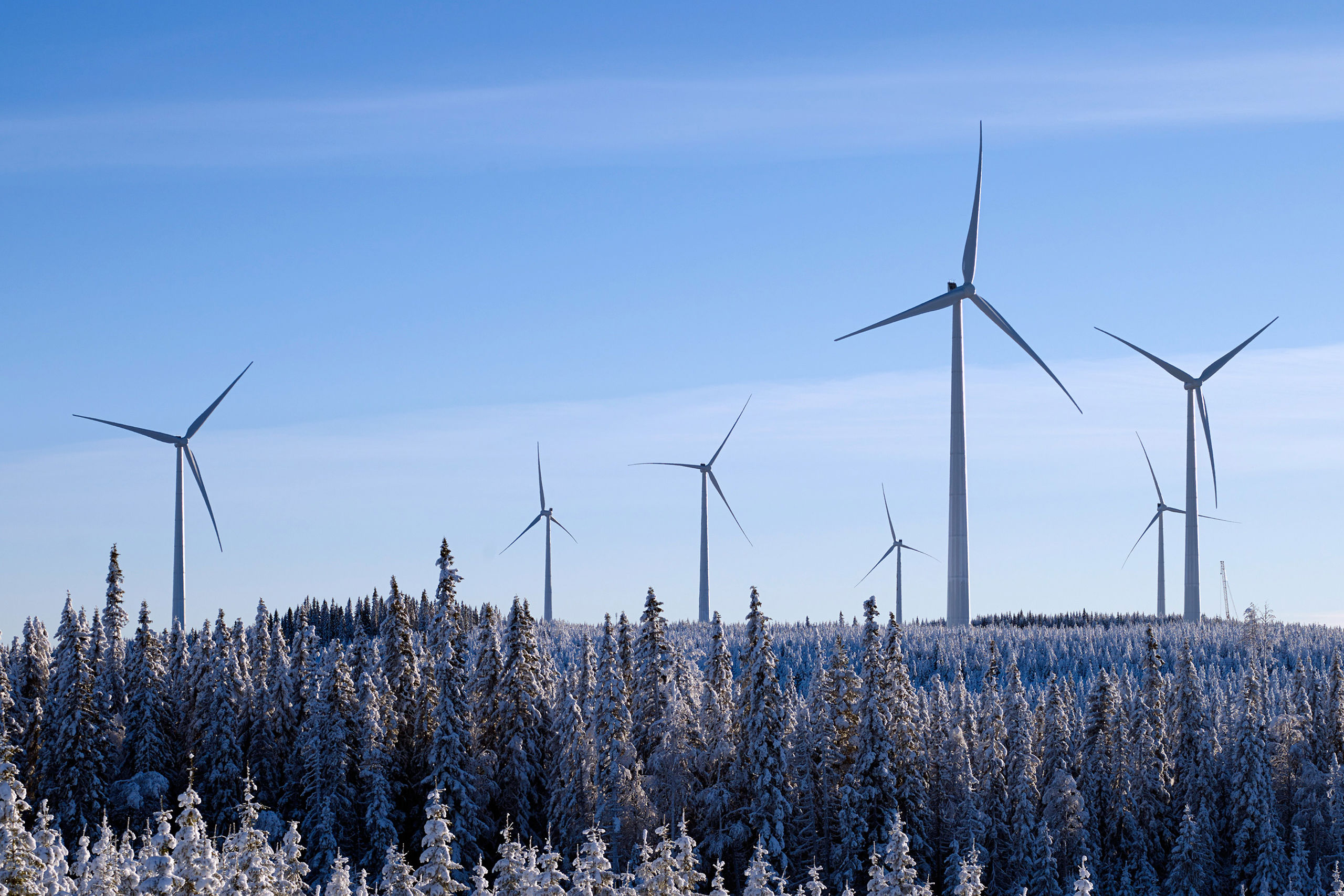 Stamåsen Windkraftpark in Schweden
