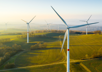 Windpark im Morgengrauen