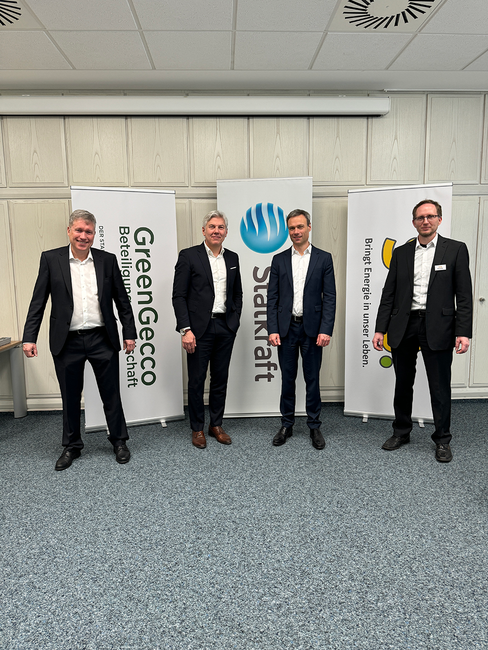 4 Vertreter von SVB, GreenGecco und Statkraft