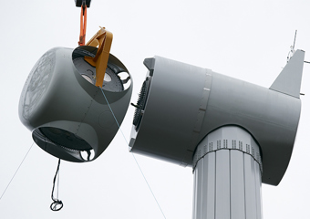 Windturbine in Konstruktion