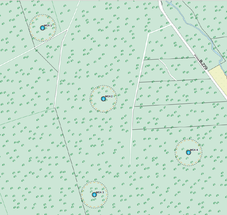 Karte der Planung für den Möhnesee