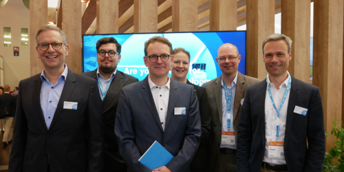 A group of Statkraft employees at the E-World trade fair