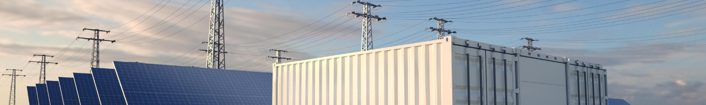 Batterie Kontainer und Solaranlage