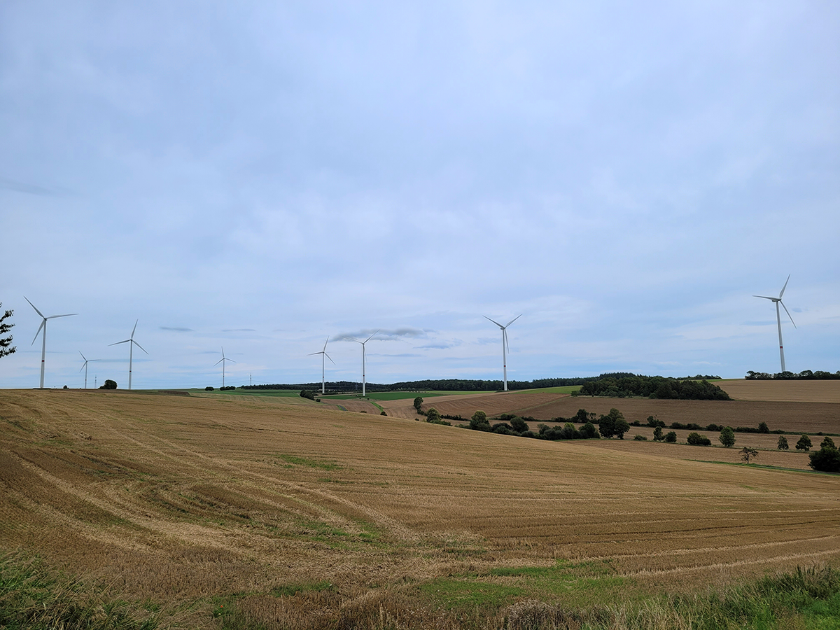Windparks He&szlig;lar I + II: einer von mehreren neuen Windstandorten in Bayern mit insgesamt 8&nbsp;Turbinen und 16 MW installierter Leistung.