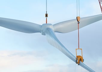 Bau Windkraftanlage