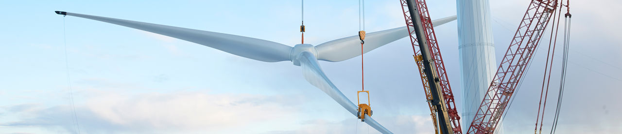 Windkraftanlage im umbau